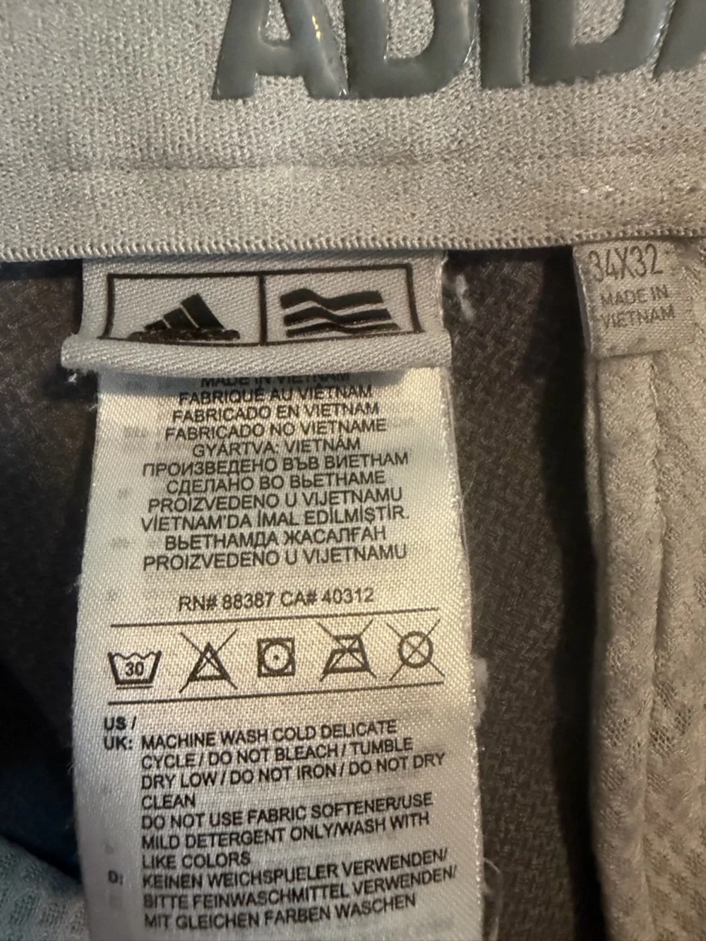 Adidas Gray Men's Golf Pants 34X32